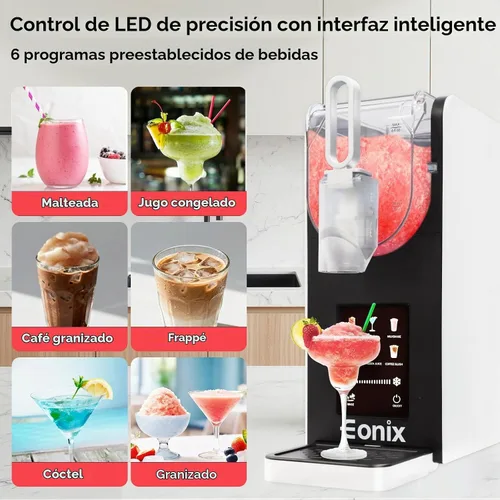 Vista 7 de EONIX Máquina de granizado para el hogar, no necesita hielo, máquina profesional de bebidas y granizados de 64 onzas con 6 programas