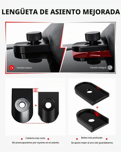 Vista 3 de Amazicha Cubierta de perilla de montaje de tornillo de aluminio negro compatible con Harley Davidson 1996-2024