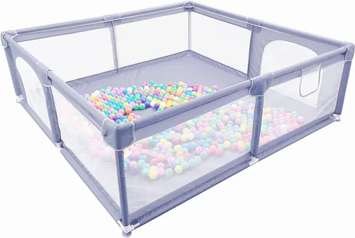 Vista 10 de Gaorui Pozo grande de pelotas para bebés para niños – Corralito portátil para interiores y exteriores, para niños pequeños, juegos de seguridad