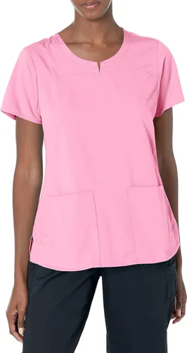 Vista 7 de Wink PRO - Camiseta médica con cuello de muesca y 4 bolsillos para mujer Negro