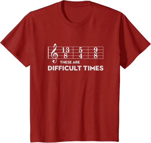 Vista 48 de Musician - Camiseta con texto en inglés "These are Difficult Times", talla S