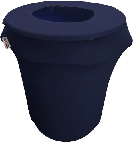 Vista 7 de LA Linen Funda elástica de elastano ajustable para cubo de basura Slim Jim de 23 galones, cubierta de contenedor de residuos, decoración de patio