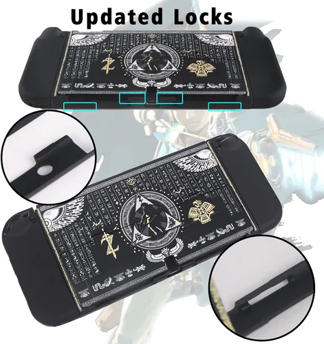 Vista 3 de TIKOdirect Funda acoplable compatible con los controladores Switch OLED Joy-Con más reciente actualización con 4 tapas de agarre para pulgar