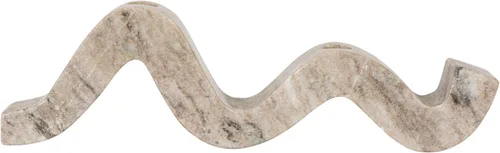 Vista 9 de Bloomingville Portavelas de Doble Cono de Mármol Wave, Beige