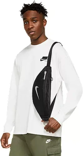 Vista 6 de Nike Heritage Hip Pack (negronegroplateado metálico, talla única)