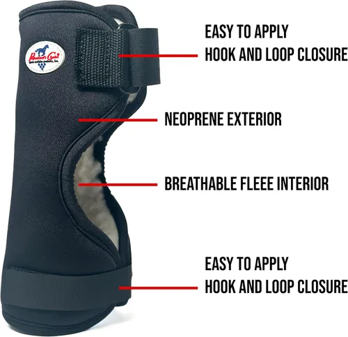 Vista 4 de Professional's Choice Quick-Wrap Bell Boots Ultimate in Hoof and Soft Tissue Protection 360 Degree Wrap Large Royal Blue