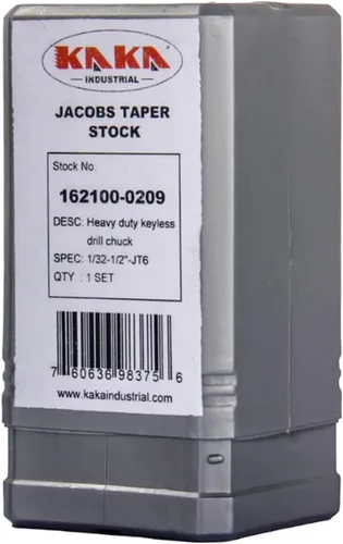 Vista 6 de KAKA INDUSTRIAL Portabrocas sin llave resistente, Jacobs Taper Stock (HPJ0213 (1/32"-1/2"-JT6))