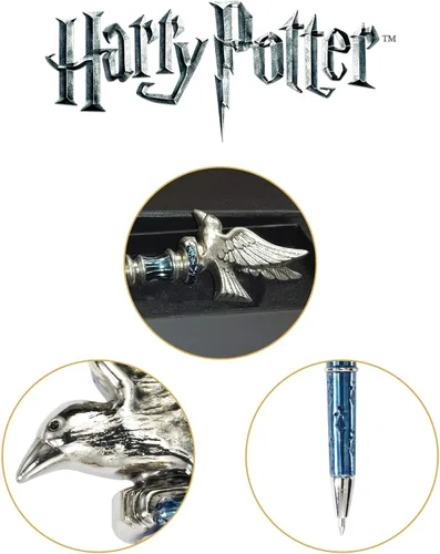 Vista 5 de The Noble Collection Harry Potter Ravenclaw - Bolígrafo chapado en plata, 8 pulgadas (8.3 in) rematado con la mascota Raven House de Ravenclaw