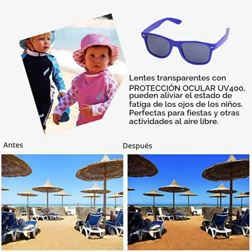Vista 4 de INNOCHEER Gafas de sol de fiesta para niños con protección UV400, gafas de sol de neón para niños y niñas, gran regalo para recuerdos de fiesta