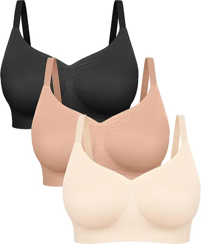 Vista 13 de FeelinGirl Bralettes para mujer con soporte, sujetadores cómodos sin aros, sin costuras, para uso diario