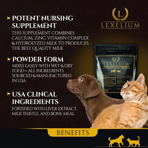 Vista 2 de Suplemento de enfermería y vitaminas para perros y gatos lactantes, suplemento de enfermería, lactancia y recuperación para criadores, desarrollo
