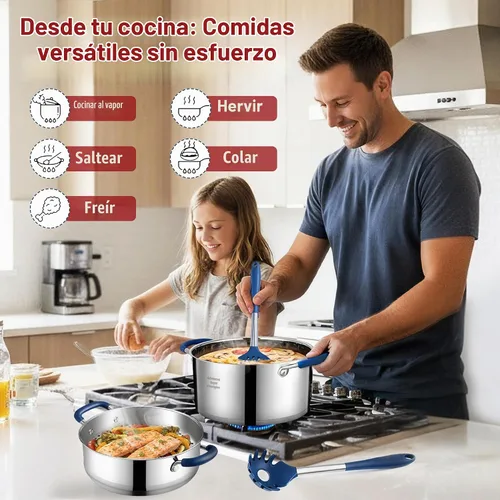 Vista 6 de ARC - Olla de acero inoxidable de 6 cuartos con cesta de vapor, lista para inducción
