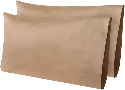 Vista 11 de AB Lifestyles Paquete de 2 fundas de almohada de viaje de 12 x 18 pulgadas, 300 hilos, 100% algodón, para ir a cualquier lugar, tamaño pequeño Camel