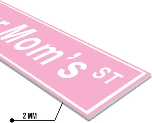 Vista 5 de Decoración de habitación preppy, letrero de texto en inglés "Your Mom's St Sign" - Decoración de habitación para niñas adolescentes, 6 x 15 pulgadas