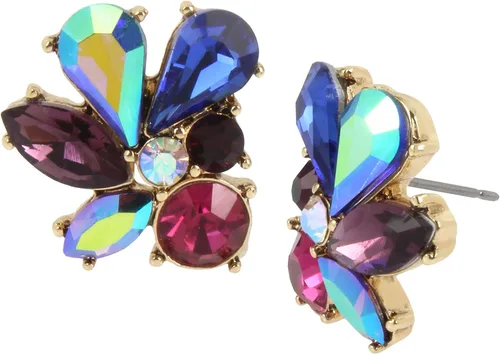 Vista 2 de Betsey Johnson Pendientes de botón en racimo de piedra Metal