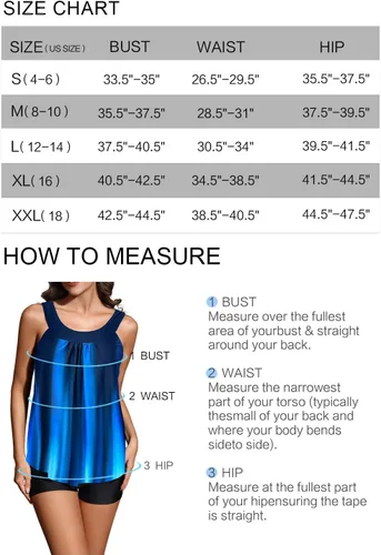 Vista 6 de REKITA Trajes de baño tankini fluidos para mujer, trajes de baño tankini para traje de baño de dos piezas, camiseta sin mangas con pantalones cortos