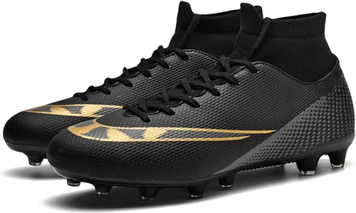 Vista 2 de MDPCX Zapatos de fútbol unisex competitivos para hombres y mujeres, para interiores y exteriores, botas de fútbol atlético, césped, equipo Mundial