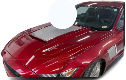 Vista 9 de Calcomanía de rayas para capó, compatible con Ford Mustang 2015-2019 Roush GT Shelby Racing Style Modificado Exterior Stripe Decal (rojo)