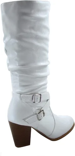 Vista 3 de Forever Link FZ-Safety-52 - Botas de tacón grueso con cremallera completa para mujer
