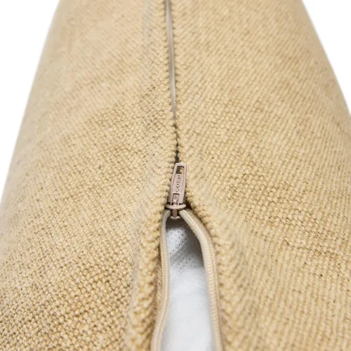 Vista 7 de Funda de almohada cuadrada de lona de 20 pulgadas con borlas Beige