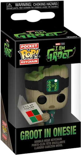 Vista 2 de Funko Pop! Llavero Marvel - I Am Groot, Groot in Onesie with Book