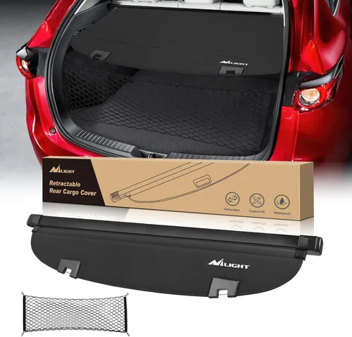 Vista 10 de Nilight Cobertura de cajuela para Jeep Grand Cherokee Accesorios 2011-2021, cubierta de seguridad retráctil para carga trasera, con red