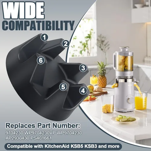 Vista 4 de 9704230 Acoplador de licuadora con kit de llave inglesa, piezas de repuesto para licuadora KitchenAid compatibles con modelos KitchenAid KSB5WH
