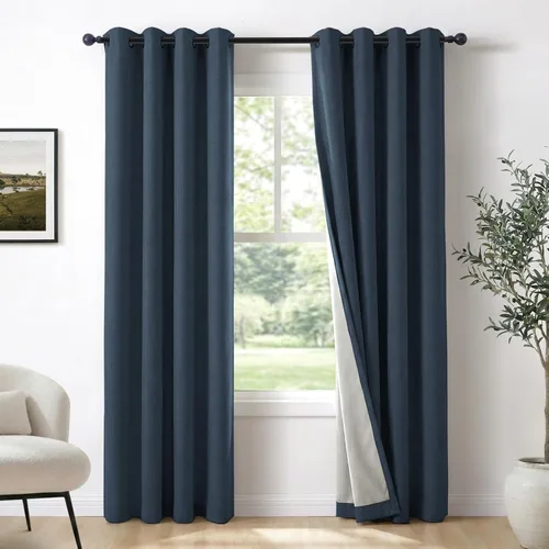 Vista 36 de Cortinas opacas de lino para dormitorio de 45 pulgadas de largo, cortinas beige con ojales para sala de estar, cortinas de oscurecimiento