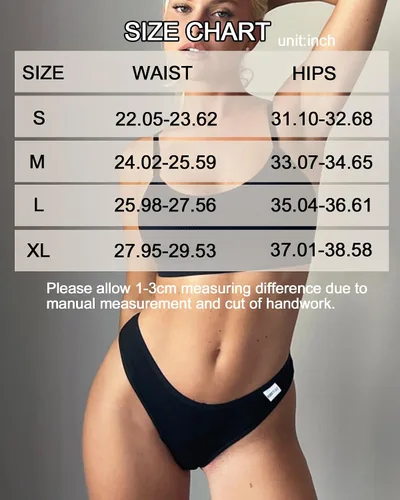 Vista 4 de FINETOO Paquete de 7 tangas para mujer, de algodón, transpirables, de tiro bajo, bragas hipster, sexy, S-XL