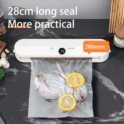 Vista 2 de FIRE HIVE Máquina selladora al vacío para alimentos, modo seco y húmedo, succión fuerte de 60 KPa, sellado rápido de 22 segundos, máquina de sellado