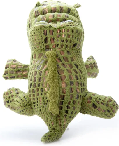 Vista 8 de The Petting Zoo Peluche de cocodrilo, regalos para niños, animales de zoológico de ojos brillantes, juguete de peluche de cocodrilo de 10 pulgadas