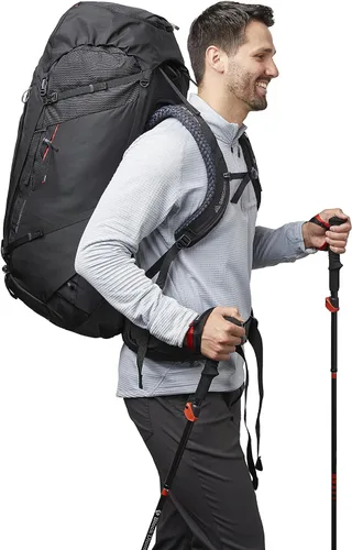 Vista 2 de Gregory Baltoro 100L Pro - Mochila unisex con suspensión FreeFloat, panel trasero transpirable con cojín de aire, grande, negro lava