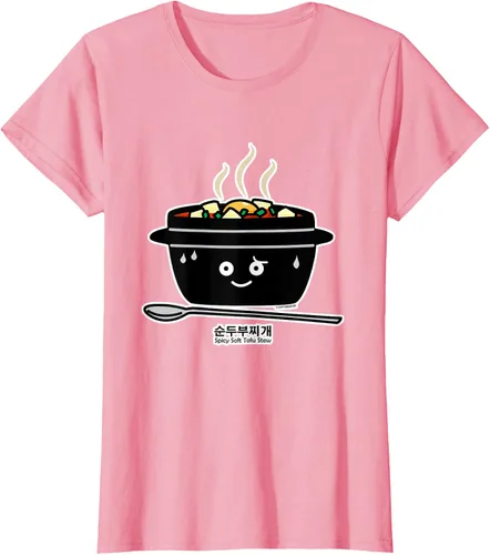 Vista 11 de Sopa coreana de guiso de tofu suave picante Sundubu jjigae huevo caliente, gris, S Negro