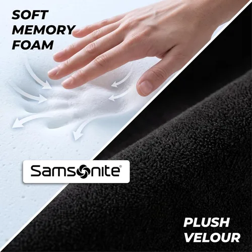Vista 5 de Samsonite - Almohada de apoyo lumbar de media luna, eleva la comodidad, 100% espuma viscoelástica pura, se adapta a la mayoría de los asientos