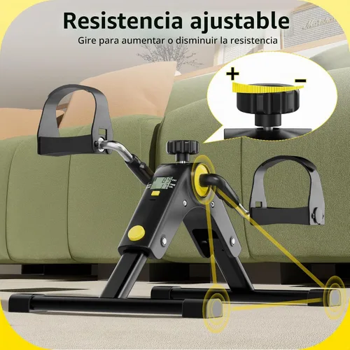 Vista 5 de MOMODA Under Desk Bike Pedal Exerciser with LCD Display Portable Mini Exercise Bike for Arm and Leg