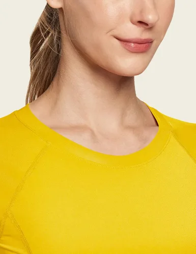 Vista 5 de ATHLIO Paquete de 3 camisas de entrenamiento de manga corta para mujer, camisetas deportivas que absorben la humedad, camisetas deportivas