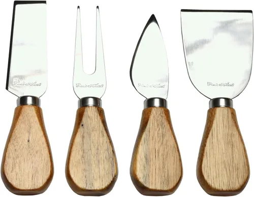 Vista 6 de Picnic at Ascot Tabla de cortar de bambú para queso y embutidos con plato de cerámica, juego de cuchillos y marcadores de queso, diseñada