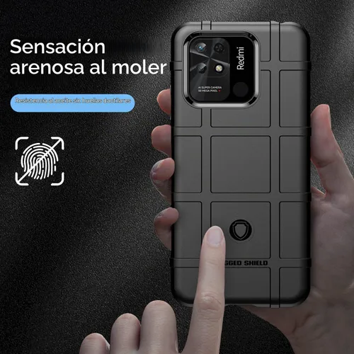 Vista 3 de CCSmall Funda para Xiaomi Redmi 10A Resistente Protección A Prueba De Negro
