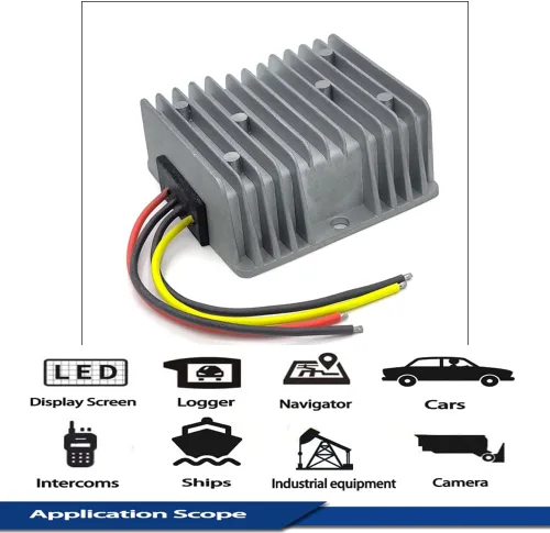 Vista 6 de 12V-55V a 5V 10A DC Convertidor Epoxi Sellado Marine Boat Fish Transductor 12V-55V en, 5V 10A fuera, sellado epoxi, GND común no aislado