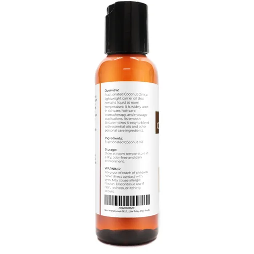 Vista 4 de velona Aceite de coco MCT - 2 fl oz, fraccionado, 100% puro natural