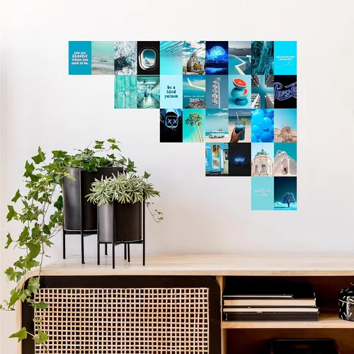 Vista 3 de Kit de collage de fotos estéticas de alta calidad de 30 y 50 piezas, vinilo adhesivo fuerte, colección de fotos de estilo estético, decoración
