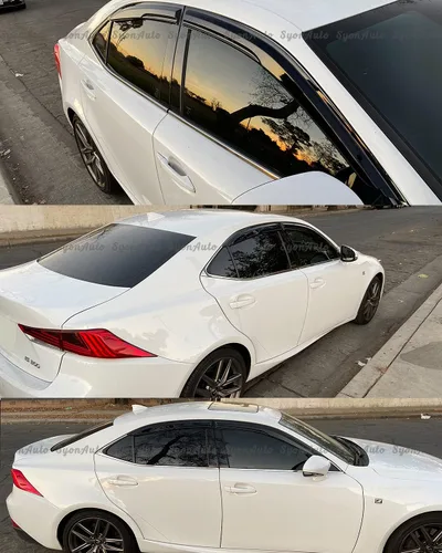 Vista 5 de Se adapta a Lexus 2014-2020 es 200t 300 JDM Mugen Style Visor de ventana deflector de protección de lluvia