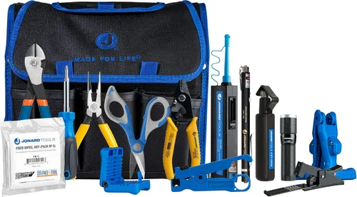 Vista 16 de Kit de preparación de fibra Jonard Tools TK-120 - Juego de 12 herramientas de acceso y terminación de cables de fibra óptica con herramientas