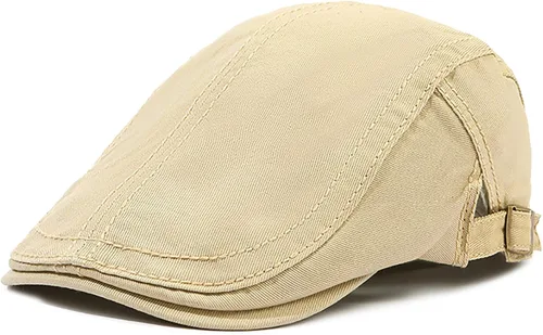 Vista 9 de Gorras planas para hombre, boina de conducción, boina de periódico, sombrero de hiedra de algodón