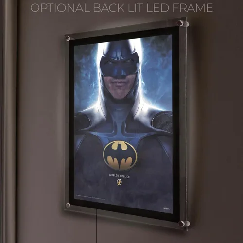 Vista 7 de MIGHTYPRINT DC Comics - The Flash - Michael Keaton Batman Worlds Collide - Arte de pared duradero de 17 x 24 pulgadas, no hecho de papel