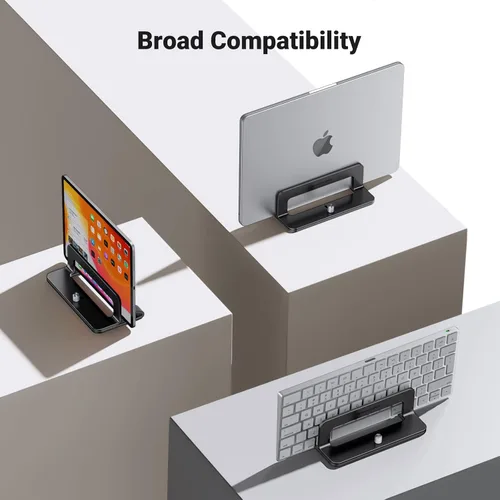 Vista 6 de UGREEN Soporte vertical para laptop para escritorio compatible con MacBook Pro, MacBook Air, soporte vertical de aluminio ajustable para portátiles