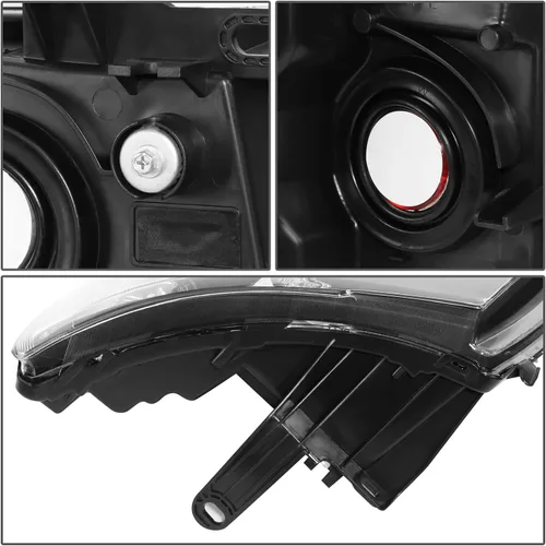 Vista 5 de DNA Motoring HL-OH-CSIL07-BK-CL1 Par de faros delanteros con carcasa negra compatibles con Silverado 1500 de 07-13 / Modelos Silverado 2500 3500 &