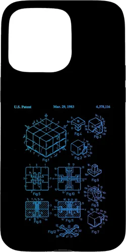 Vista 31 de Carcasa de matemáticas retro para iPhone 16 de cubo de rompecabezas competitivo Rubik Patent Speed Cubing
