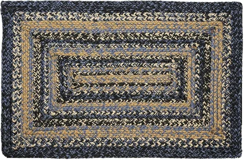 Vista 6 de Colección trenzada River Shale Premium Estilo primitivo, rústico, campestre, rústico Yute/algodón 30 días sin riesgo Alfombra