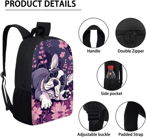 Vista 9 de HUGS IDEA Los animales frescos 3D niños escuela libro bolsa niños impresión mochilas, Baloncesto, Moderno